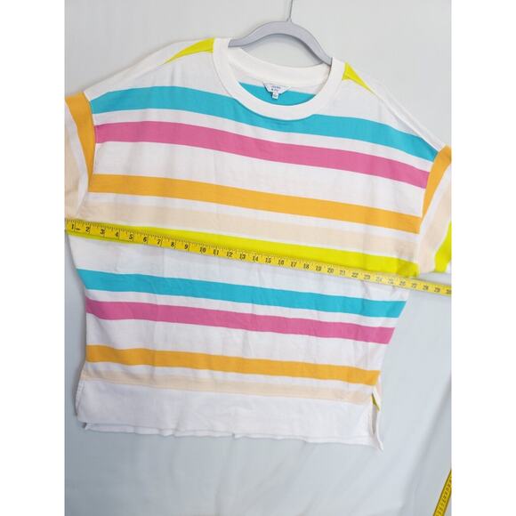 Crown & Ivy Sweater Multicolor Color Stripe Women L - Picture 5 of 10